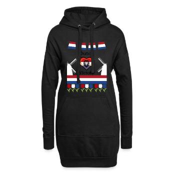 Victoire néerlandaise - Sweat-shirt à capuche long Femme - noir - Devant
