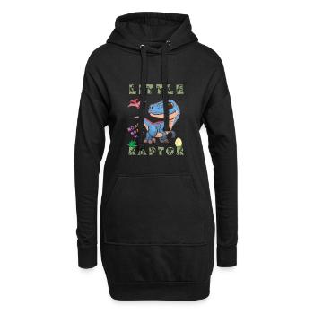 prähistorischer Dinosaurier fleischfressender Greifvogel Kreidezeit - Hoodie-Kleid - Schwarz - Vorne