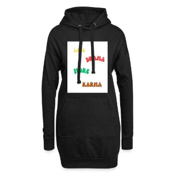 Citation positive sur la vie et le karma - Sweat-shirt à capuche long Femme - noir - Devant