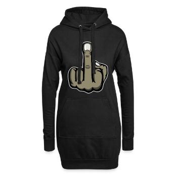 Autocollant graphique du majeur - Sweat-shirt à capuche long Femme - noir - Devant