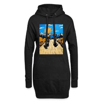Sonnenweg Zu Zweit - Hoodie-Kleid - Schwarz - Vorne