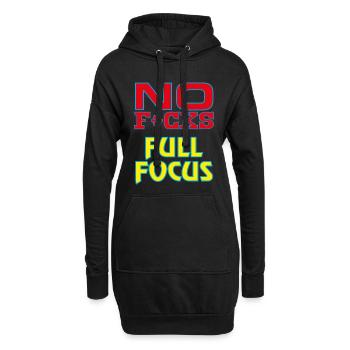 NO_Fcks_FullFocus - Sweat-shirt à capuche long Femme - noir - Devant