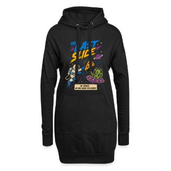 The last slice of pizza in space - Hoodie Dress - black - Front