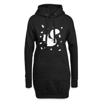 Eichhörnchen - Streifenhörnchen - Waldtier - Natur - Hoodie-Kleid - Schwarz - Vorne