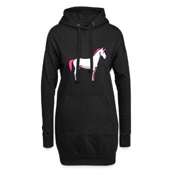 Licorne - licorne - Sweat-shirt à capuche long Femme - noir - Devant