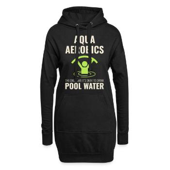 Aquagym Fitness aquatique Aqua Exercice - Sweat-shirt à capuche long Femme - noir - Devant