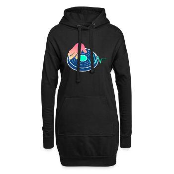 DJ MUSIQUE - Sweat-shirt à capuche long Femme - noir - Devant