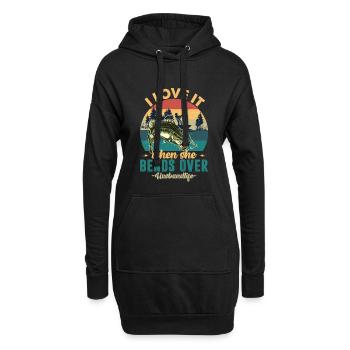 I Love It When She Bends Over Fishing - Hoodie-Kleid - Schwarz - Vorne