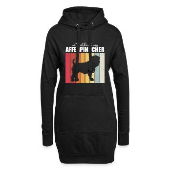 Affenpinscher Dog Owner Cadeau - Sweat-shirt à capuche long Femme - noir - Devant