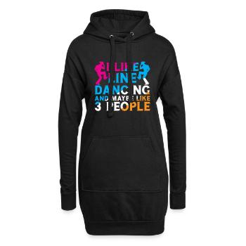 Line Dance Western Tänzer Line Dance Western - Hoodie-Kleid - Schwarz - Vorne
