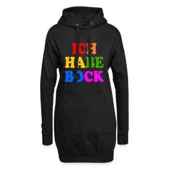 Ich habe bock - Hoodie-Kleid - Schwarz - Vorne