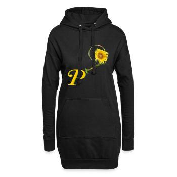 giesskanne p - Hoodie-Kleid - Schwarz - Vorne