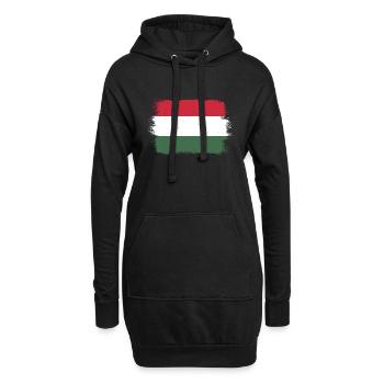 Ungarn Flagge Ungarische Fahne Balaton Hungary - Hoodie-Kleid - Schwarz - Vorne