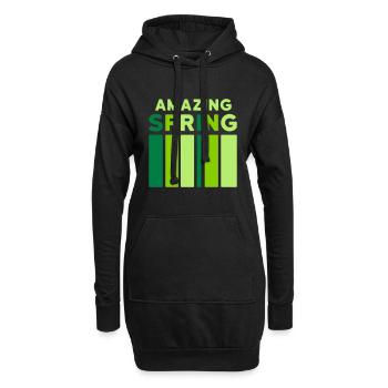 Amazing Spring (bar) - Sweat-shirt à capuche long Femme - noir - Devant