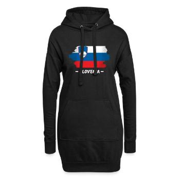 Slowenien Flagge Balkan Slowenische Fahne Vintage - Hoodie-Kleid - Schwarz - Vorne