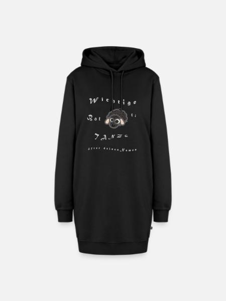 Wichtige Botschaft: TANZE - öfter deinen Namen - Hoodie-Kleid - Schwarz