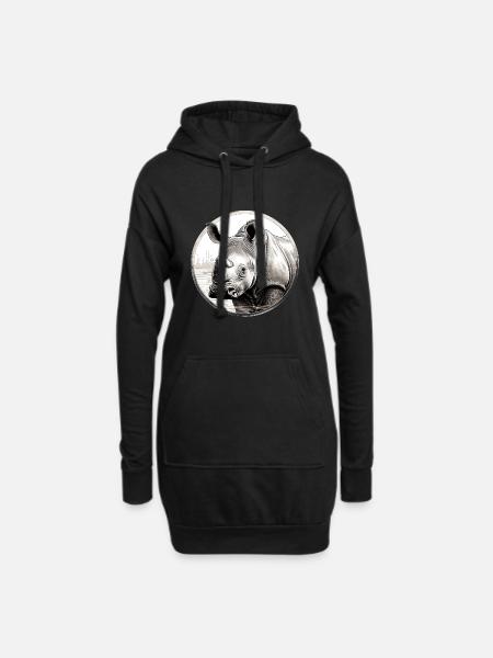 Nashorn - Hoodie-Kleid - Schwarz