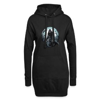 Sensenmann - Hoodie-Kleid - Schwarz - Vorne