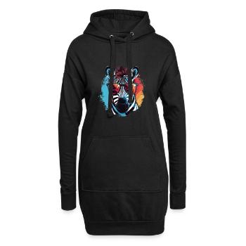 zebra sunglasses - Hoodie-Kleid - Schwarz - Vorne