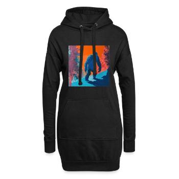 BigFoot, big foot, sasquatch - Sweat-shirt à capuche long Femme - noir - Devant