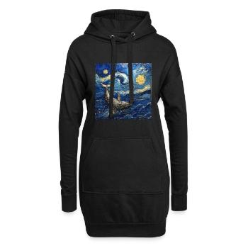 Wal Fisch Van Gogh - Hoodie-Kleid - Schwarz - Vorne