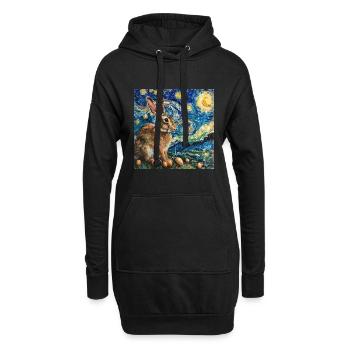 easter bunny, easter, bunny, happy easter, easter eggs - Hoodie Dress - black - Front