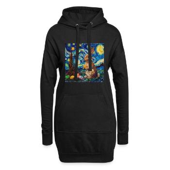 easter bunny, easter, bunny, happy easter, easter eggs - Hoodie Dress - black - Front