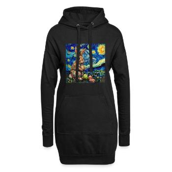 easter bunny, easter, bunny, happy easter, easter eggs - Hoodie Dress - black - Front