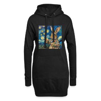 easter bunny, easter, bunny, happy easter, easter eggs - Hoodie Dress - black - Front