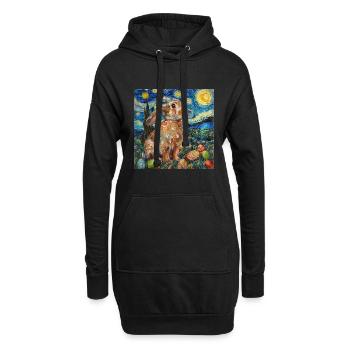 lapin de Pâques, Pâques, lapin, joyeuses Pâques, oeufs de Pâques - Sweat-shirt à capuche long Femme - noir - Devant