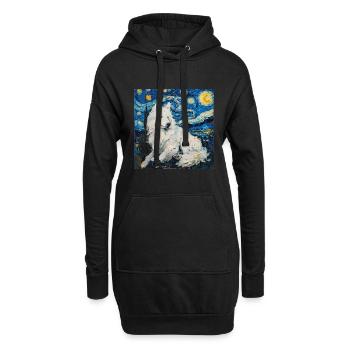 Samojede, Samoyed, Hund, geschenk, hundeliebhaber - Hoodie-Kleid - Schwarz - Vorne