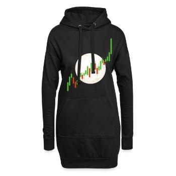 Blockchain Crypto Trading Échange de devises - Sweat-shirt à capuche long Femme - noir - Devant
