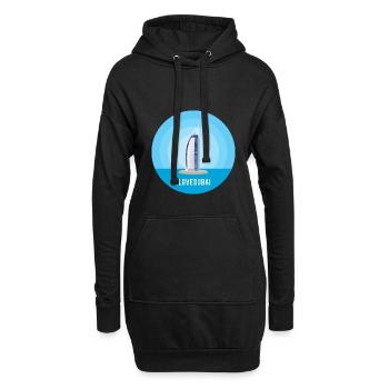 J'aime Dubaï - Sweat-shirt à capuche long Femme - noir - Devant