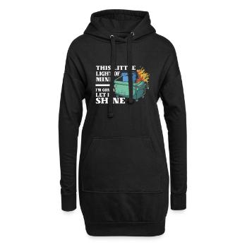 Cette petite lumière qui est la mienne, je vais la laisser briller - Sweat-shirt à capuche long Femme - noir - Devant