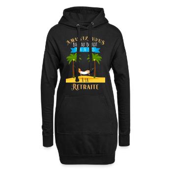 Femme Retraité Humour Pour Collègue - Sweat-shirt à capuche long Femme - noir - Devant