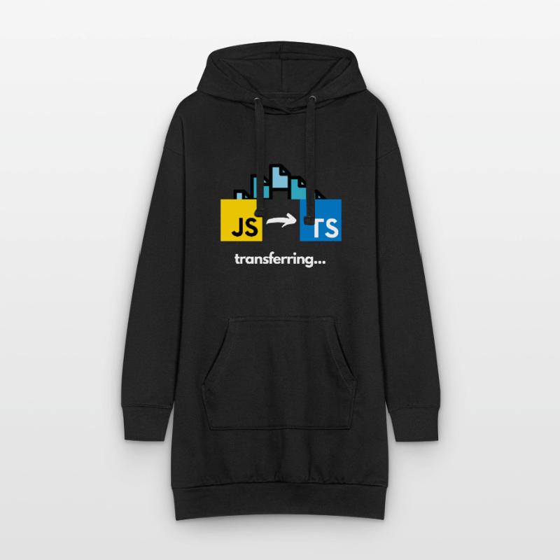Transfert de Javascript à Typescript Sweat-shirt à capuche long Femme