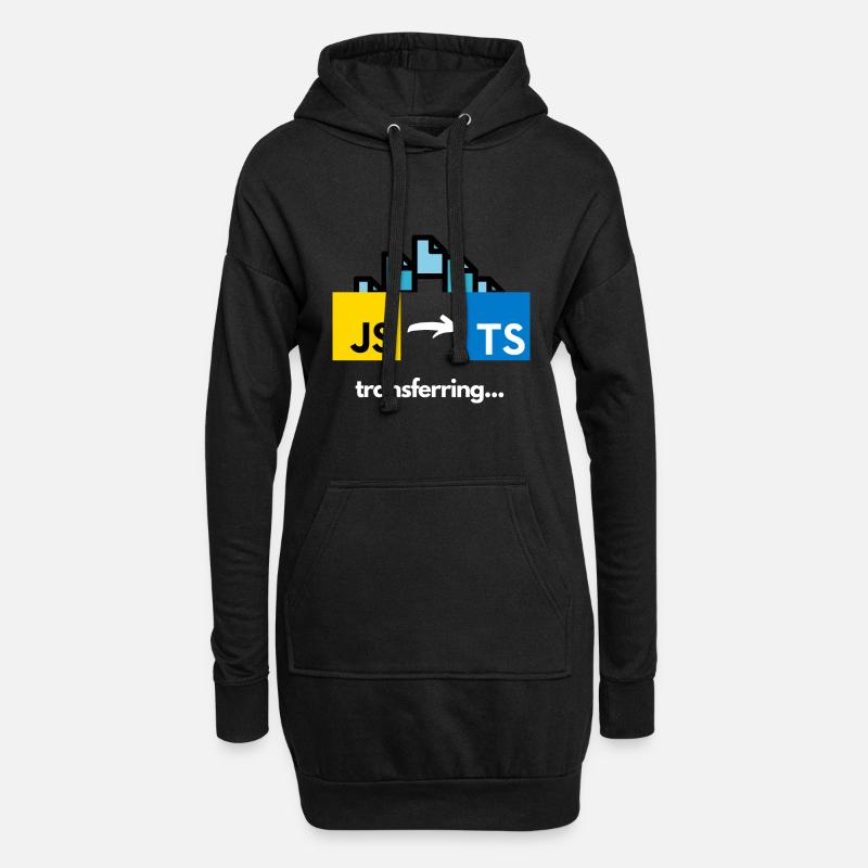 Transferring from Javascript to Typescript - Hoodie Dress - black