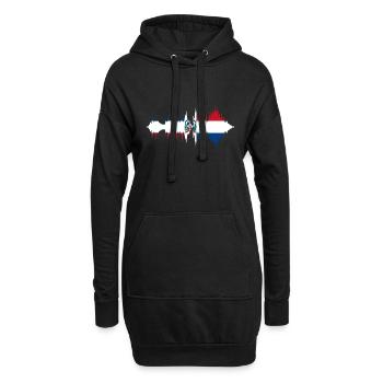 République dominicaine drapeau Dom Rep drapeau Voyage - Sweat-shirt à capuche long Femme - noir - Devant