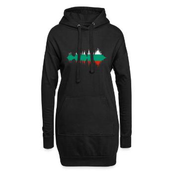 Drapeau de la Bulgarie Drapeau bulgare Sables d’or - Sweat-shirt à capuche long Femme - noir - Devant