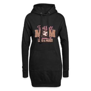Football Mom - Hoodie-Kleid - Schwarz - Vorne
