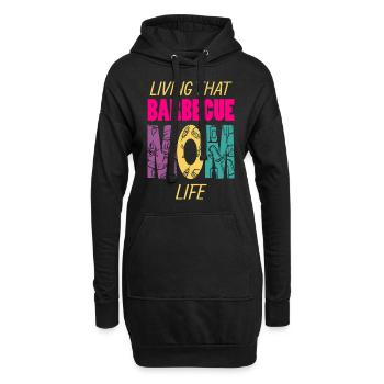Vivre ce barbecue Mom Life Grilling BBQ Fan - Sweat-shirt à capuche long Femme - noir - Devant