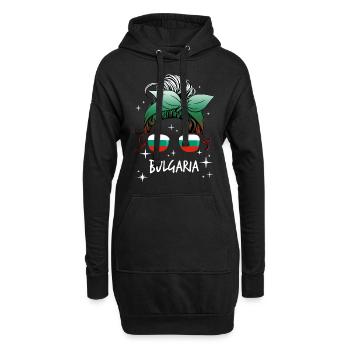 Bulgarie - Sweat-shirt à capuche long Femme - noir - Devant