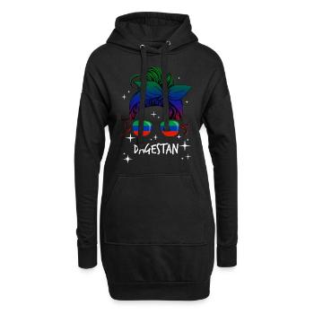 Daghestan - Sweat-shirt à capuche long Femme - noir - Devant