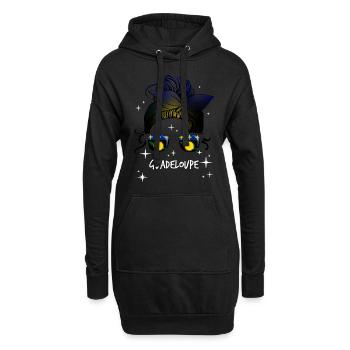 Guadeloupe - Sweat-shirt à capuche long Femme - noir - Devant