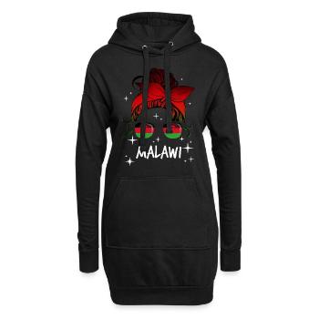 Malawi - Sweat-shirt à capuche long Femme - noir - Devant