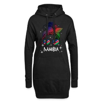 Namibie - Sweat-shirt à capuche long Femme - noir - Devant