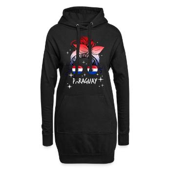 Paraguay - Hoodie-Kleid - Schwarz - Vorne