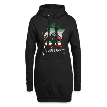 Somaliland - Sweat-shirt à capuche long Femme - noir - Devant