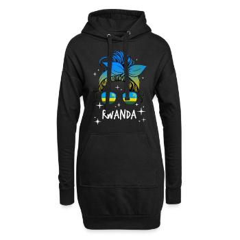 Ruanda - Hoodie-Kleid - Schwarz - Vorne