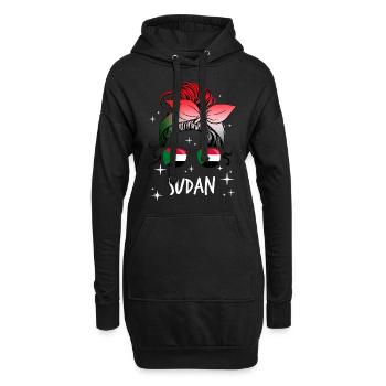 Soudan - Sweat-shirt à capuche long Femme - noir - Devant